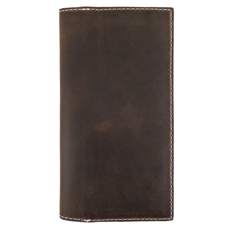 Hide & Drink, Checkbook Cover, Minimalist Organizer for Personal or Business Finances, Bill Holder, Full Grain Leather, Handmade, Bourbon Brown - Image 3